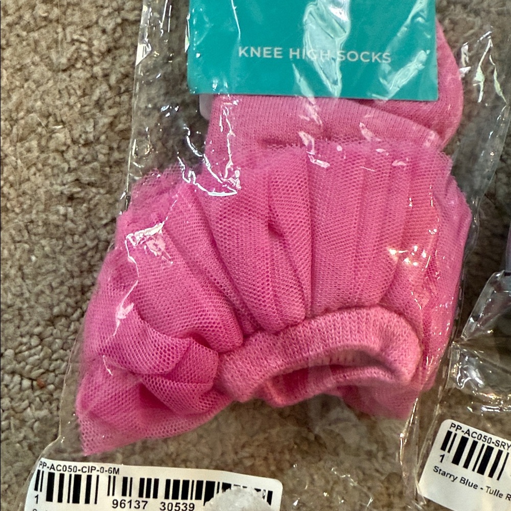 Pink and Blue Knee High Socks - Picture 3 of 3